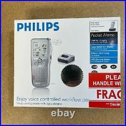 Philips 9600 Series Silver Digital Pocket Memo Voice Recorder LFH9610
