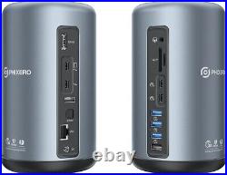 Phixero thunderbolt Dock, USB C Docking Station, 16 In 1 for Mac OS/Windows