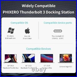 Phixero thunderbolt Dock, USB C Docking Station, 16 In 1 for Mac OS/Windows