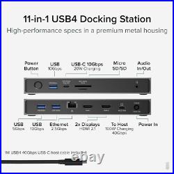 Plugable 11-in-1 USB C Docking Station Dual Monitor USB4 100W Laptop BoxN Plugable 11-in-1 USB C Docking Station Dual Monitor USB4 100W Laptop BoxN