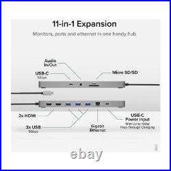 Plugable 11-in-1 USB-C Laptop Docking Station Dual Monitor 4K 60Hz Plugable 11-in-1 USB-C Laptop Docking Station Dual Monitor 4K 60Hz