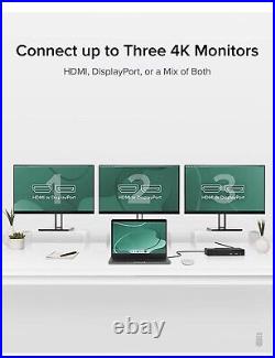 Plugable 12-in-1 USB C Docking Station Triple Monitor, Triple 4K Displays Plugable 12-in-1 USB C Docking Station Triple Monitor, Triple 4K Displays