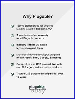 Plugable 12-in-1 USB C Docking Station Triple Monitor, Triple 4K Displays Plugable 12-in-1 USB C Docking Station Triple Monitor, Triple 4K Displays