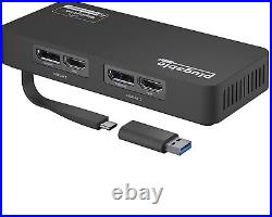 Plugable 4K DisplayPort and HDMI Dual Monitor Adapter for USB 3.0 and USB-C