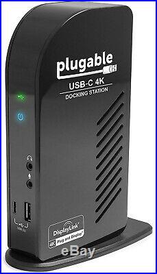Plugable 4K Triple Monitor Docking Station with PD USB-C to HDMI and DP