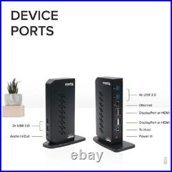Plugable Technologies USB 3.0 and USB-C Dual 4K Display Docking Station with