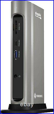 Plugable Thunderbolt 3 Dock with 2x DP & 96W charging. Compatible with MacBook