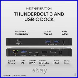Plugable Thunderbolt 3 Dock with DP, HDMI & 96W charging. Windows or Mac
