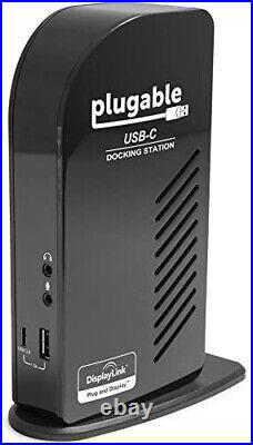 Plugable UD-ULTCDL Universal USB-C Triple Display 4K HDMI Docking Station NEW