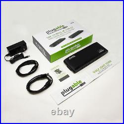 Plugable USB 3.0 Dual 4K Display Horizontal Docking Station with DP and HDMI