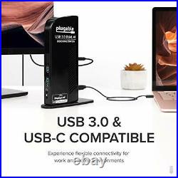 Plugable USB 3.0 Dual DisplayPort 4K Monitor Universal Laptop Docking Station