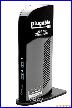 Plugable USB 3.0 Universal Laptop Docking Station for Windows Dual Video HDMI