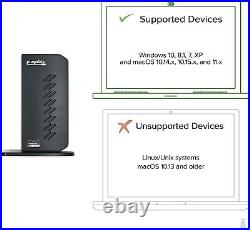 Plugable USB 3.0 and USB-C Dual 4K Displayport & HDMI Dock for Windows and Mac
