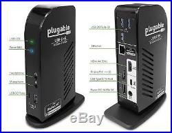 Plugable USB-C 4K Triple Display Docking Station with Charging Support