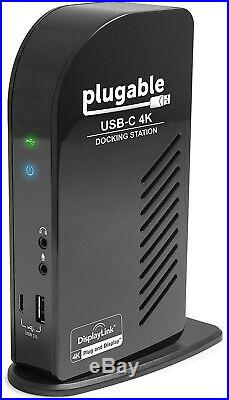 Plugable USB-C 4K Triple Display Docking Station with Charging for USB C/TB3