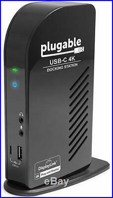 Plugable USB-C 4K Triple Display Docking Station with pd charging for USB type-c