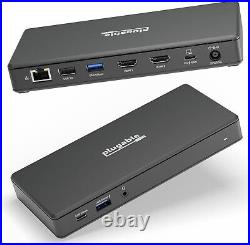 Plugable USB-C Docking Station Dual 4K Monitors, 65W PD, USB, Ethernet, Audio Plugable USB-C Docking Station Dual 4K Monitors, 65W PD, USB, Ethernet, Audio