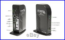 Plugable USB-C Triple Display Docking Station with Charging Support. 2DAY SHIP