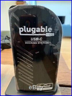 Plugable USB-C Triple Display Docking Station with Power & Charging Support