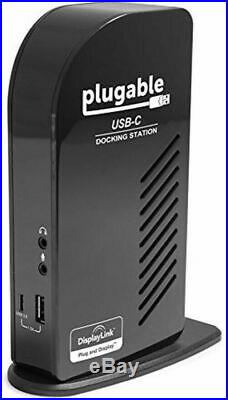 Plugable USB -C Triple Monitor Ultimate Docking Station HDMI DP Charging Support