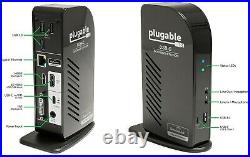 Plugable Usb-c Triple Display Docking Station With Charging Support 60w