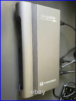 Plugable thunderbolt 3 And Usb-c Docking Station. Dual DisplayPort/hdmi 96w