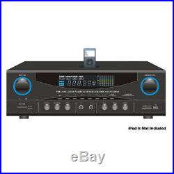 Pyle Home Audio PT4601AIU 180W Stereo Receiver With iPod Docking Station Usb Sd