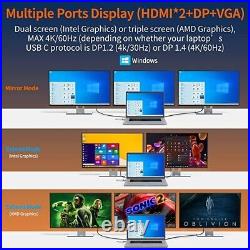 RRP £140 USB C Dock Dual HDMI, DP, VGA, Gigabit Ethernet, USB3.2 Gen2 10Gbps