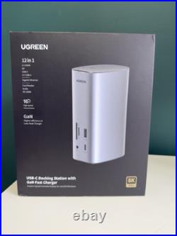 Revodok USB C Docking Station with 100W GaN Charger, 12-in-1
