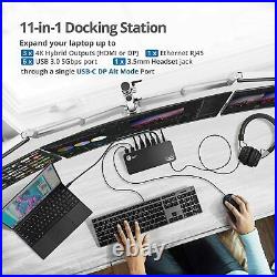 SIIG USB-C or Thunderbolt 3 Triple 4K Video (HDMI/DP) Docking Station with PD 3.0