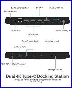 Sabrent USB Type-C Dual 4K Universal-Docking Station, USB-C, Ethernet, DP, HDMI