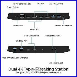 Sabrent USB Type-C Dual 4K Universal Docking Station with USB C Power Delivery