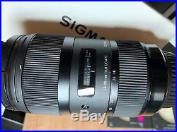 Sigma 18-35mm F1.8 DC HSM Canon Lens with 2x B+W Filters and USB Docking Station