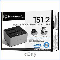 Silverstone SST-TS12C 3.5/2.5inch SATA SSD/HDD USB3.1 Dual Docking Station