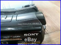 Sony HDR-SR12 120 GB Handycam Camcorder with Docking Station Tested Working