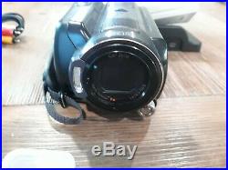 Sony HDR-SR12 120 GB Handycam Camcorder with Docking Station Tested Working