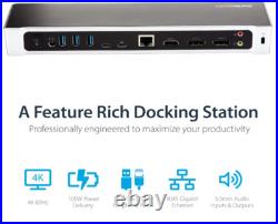 StarTech 4K USB-C Dock Triple UHD 4K HDMI DP USB C DK30CH2DEPUE StarTech 4K USB-C Dock Triple UHD 4K HDMI DP USB C DK30CH2DEPUE