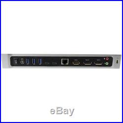 StarTech. Com Triple-4K Monitor USB-C Docking Station for Laptops (Black/Silver)