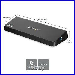 StarTech. Com USB 3.0 Laptop Docking Station Dual Video 4K DisplayPort HDMI New