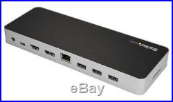 StarTech. Com USB-C Dual-4K Monitor Docking Station for Laptops (Silver/Black)