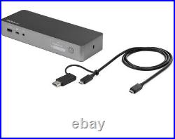 StarTech DUAL 4K USB-A/USB-C DisplayPort & HDMI DOCK STATION, 60W PD