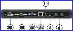 StarTech Dual Monitor USB 3.0 HDMI DVI VGA Laptop Docking Station Audio/Ethernet