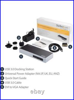 StarTech Dual Monitor USB 3.0 Laptop Docking Station with HDMI, DVI, USB RRP £125 StarTech Dual Monitor USB 3.0 Laptop Docking Station with HDMI, DVI, USB RRP £125