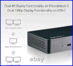 StarTech Thunderbolt 3 TB3CDK2DP Docking Station Hub USB-C 4K60Hz DisplayPort