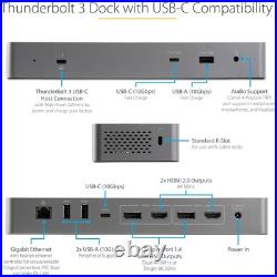 StarTech Thunderbolt 3 and USB-C Docking Station Dual 4K 60Hz DisplayPort 1.4 or