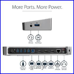 StarTech Triple-Monitor USB 3.0 Docking Station 1x HDMI 2x DisplayPort StarTech Triple-Monitor USB 3.0 Docking Station 1x HDMI 2x DisplayPort