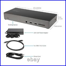 StarTech USB C Dock Triple 4K Monitor USB Type-C Docking Station 100W Pow StarTech USB C Dock Triple 4K Monitor USB Type-C Docking Station 100W Pow