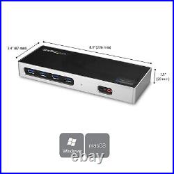 StarTech.com DK30A2DH Dual 4K 60Hz Monitor Docking Station DP & HDMI USB A/C