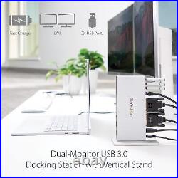 StarTech.com Dual-Monitor USB 3.0 Docking Station with DVI and Vertical Stand