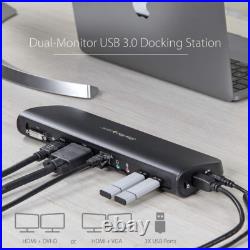 StarTech.com USB 3.0 Docking Station with HDMI and DVI/VGA Dual Monitor